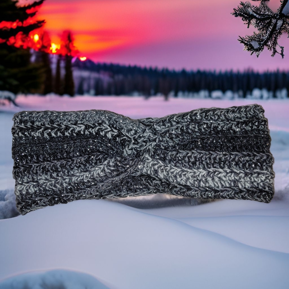 Gray Knitted Headband
